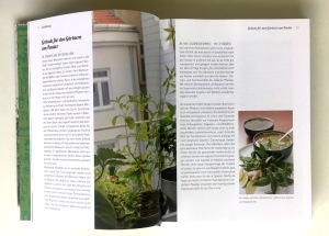 Eine Doppelseite aus dem Buch "Bio-Gärtnern auf dem Fensterbrett" mit Gründen für das Gärtnern am Fenster